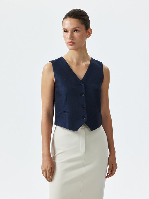 Льняной жилет: фото №2