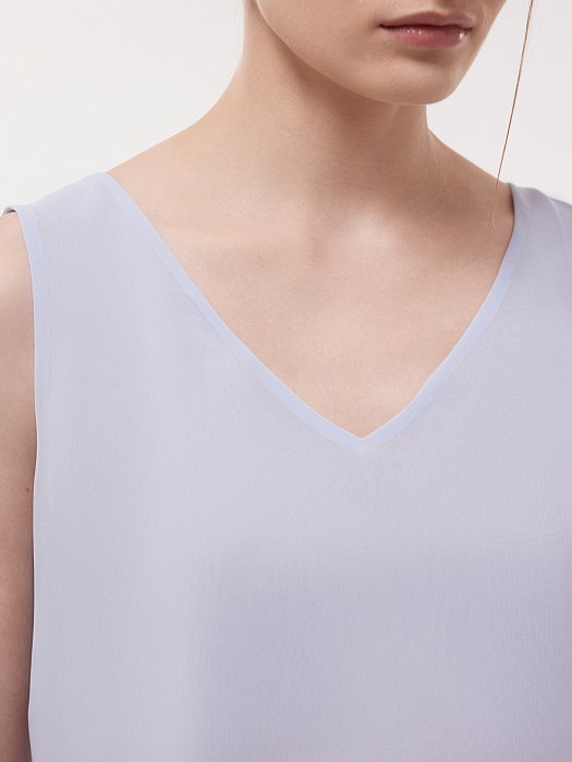Шифоновый топ с V-вырезом: фото №4