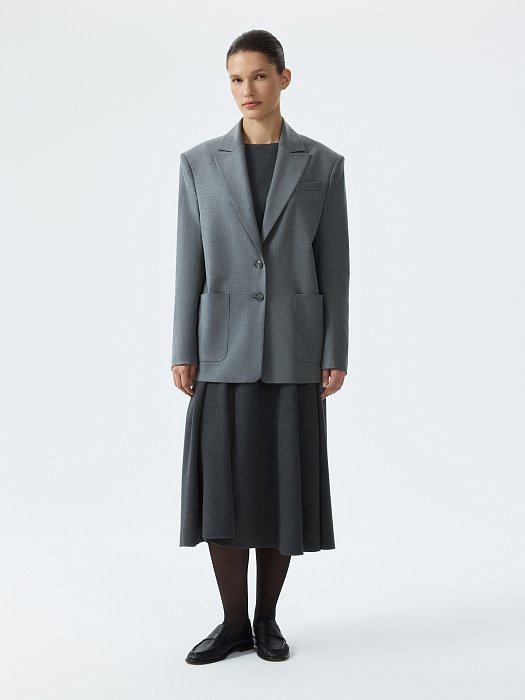 Жакет оверсайз с накладными карманами: фото №5