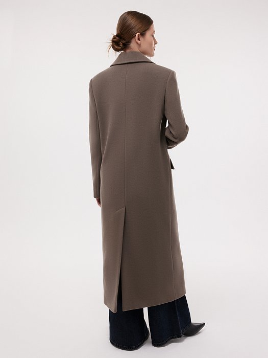 Прямое пальто из шерсти: фото №3