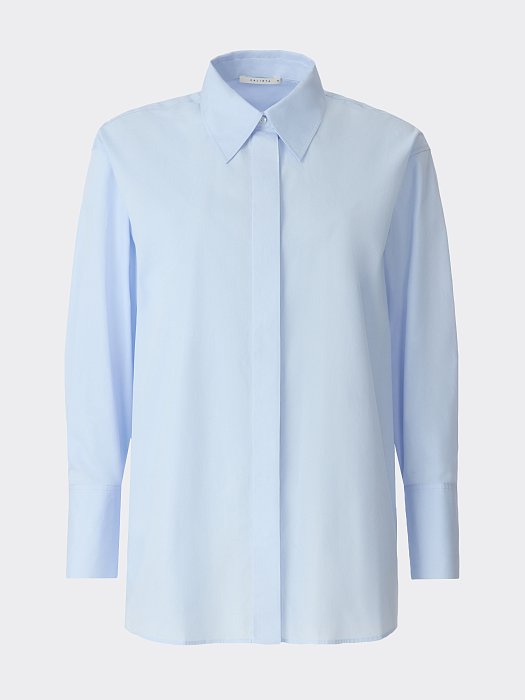 Свободная рубашка из хлопка: фото №7