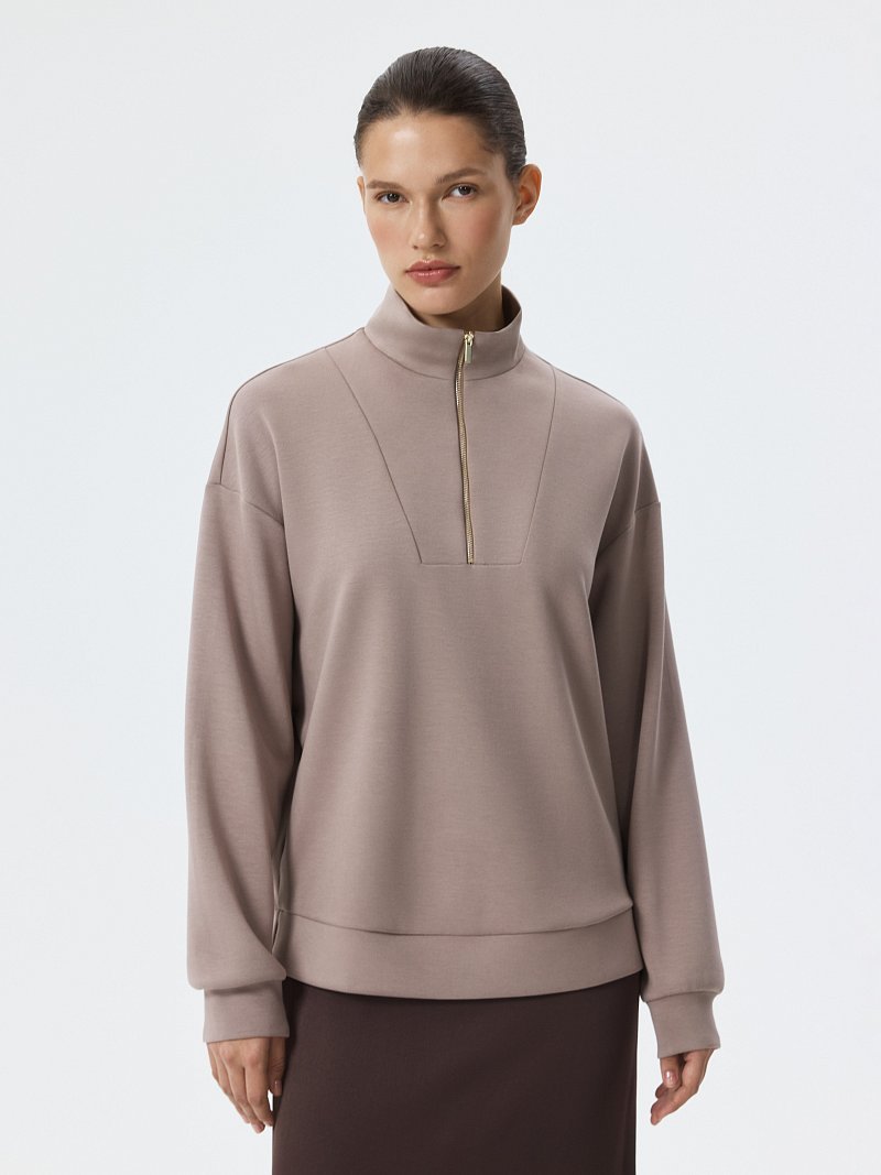 Толстовка с воротником на молнии 