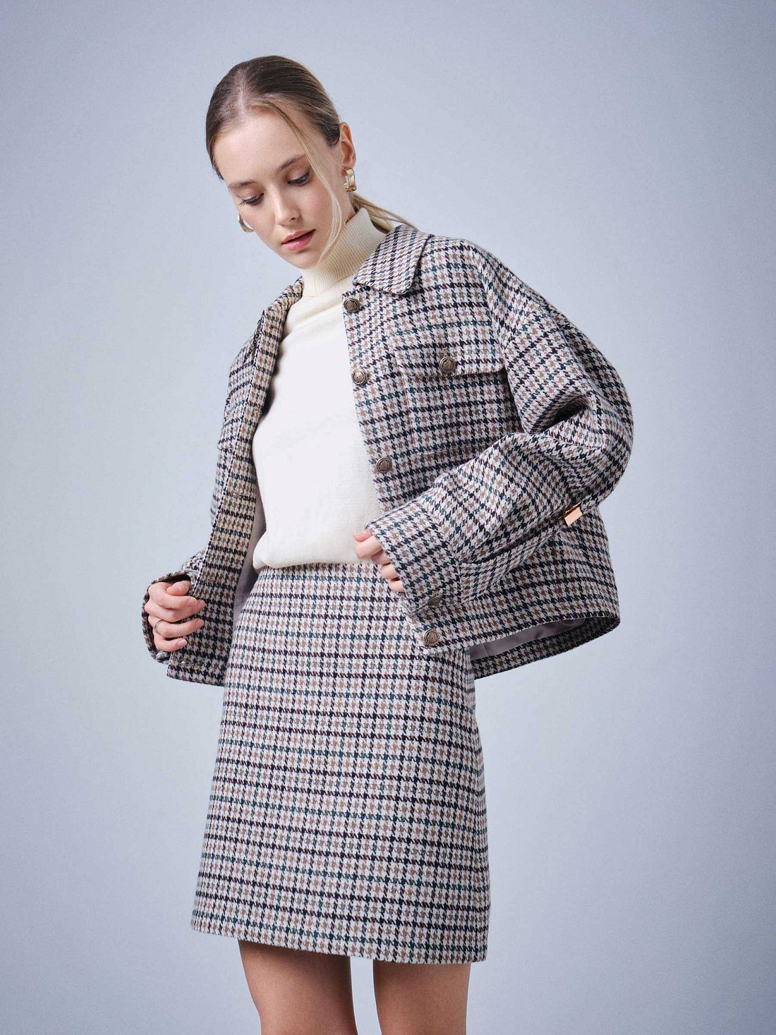 Юбка-мини из смесовой шерсти: фото №1