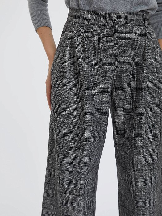 Широкие брюки в клетку: фото №4