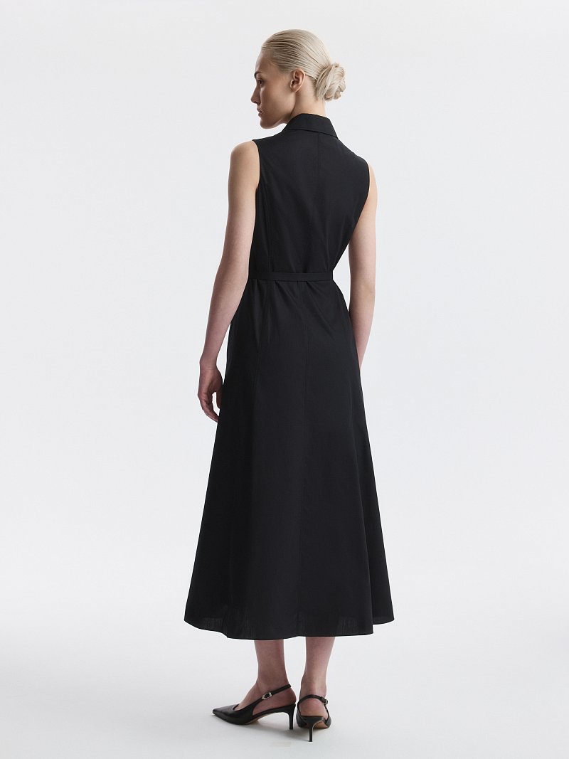 Асимметричное платье из хлопка (Р158)