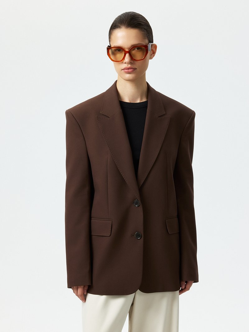 Прямой жакет из хлопка