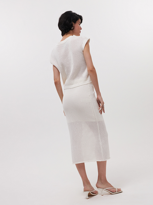 Вязаная юбка с пайетками