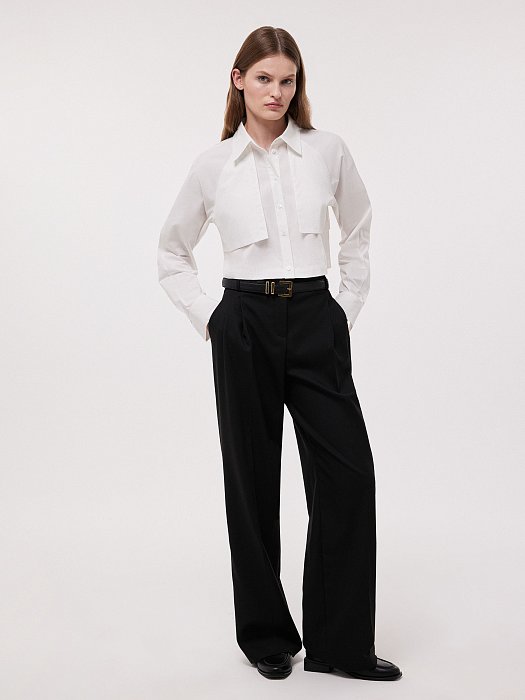 Укороченная рубашка с отлетными деталями: фото №2