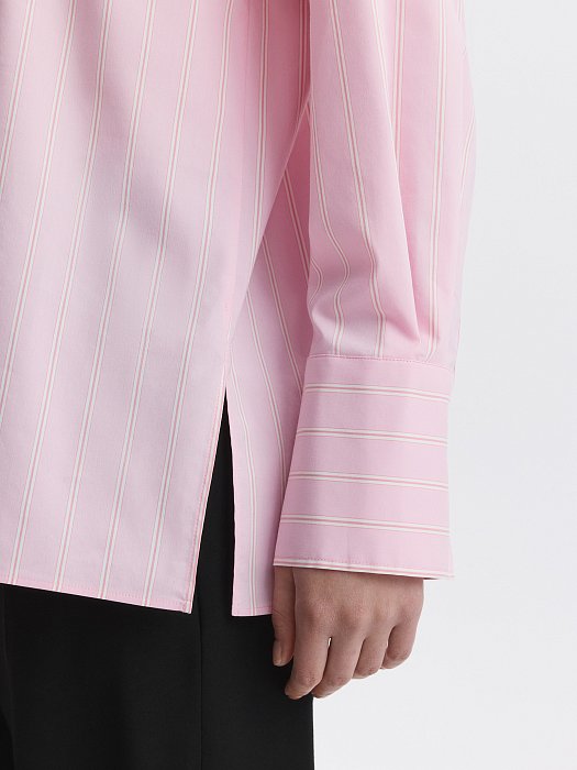 Рубашка из хлопка с галстуком: фото №4