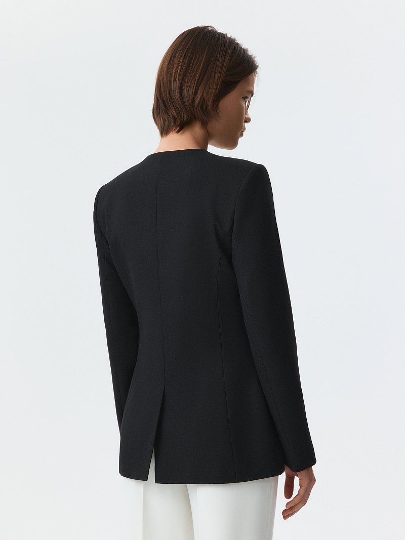 Приталенный жакет с шерстью