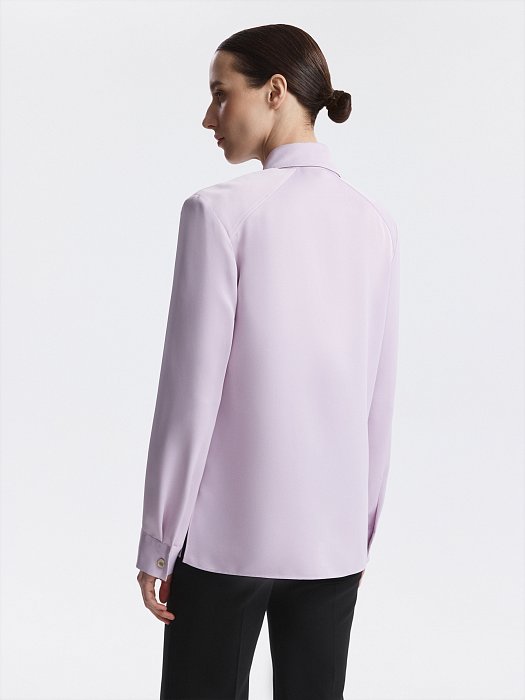 Атласная блуза-поло: фото №5