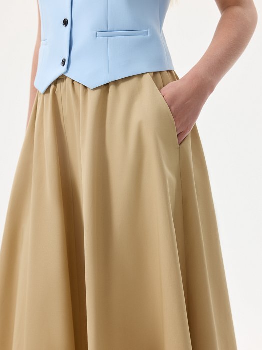 Расклешенная юбка из хлопка: фото №3