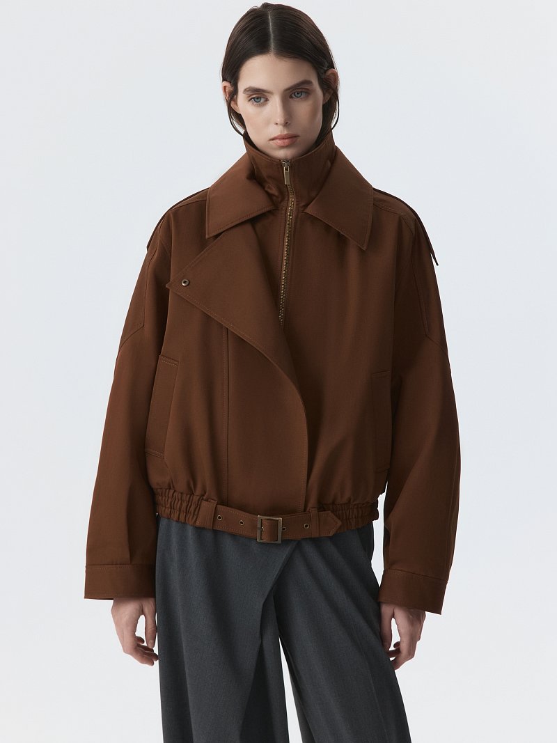 Объемная куртка из хлопка