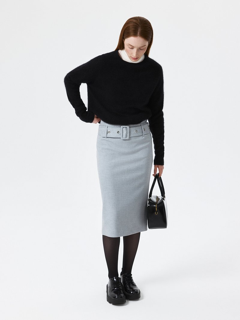 Юбка-карандаш с ремнем 