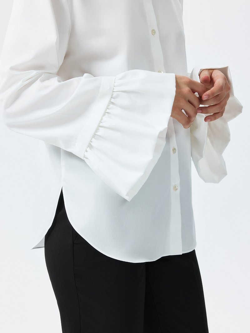 Блуза со съемными манжетами