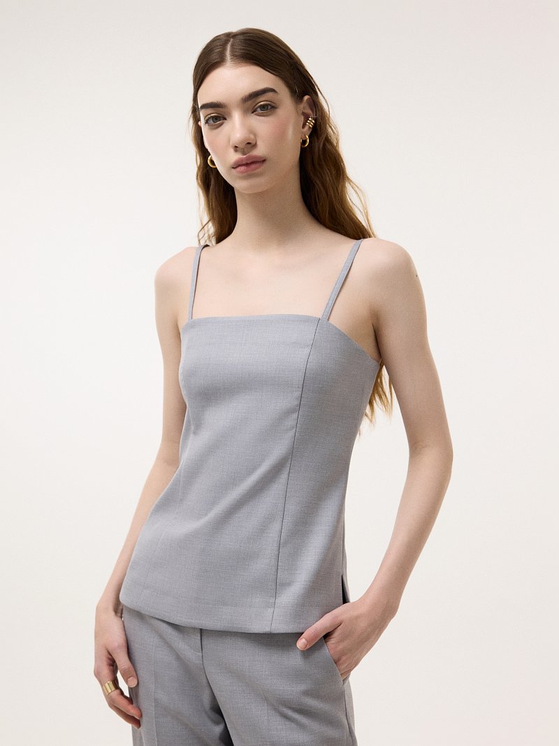 Топ из костюмной ткани