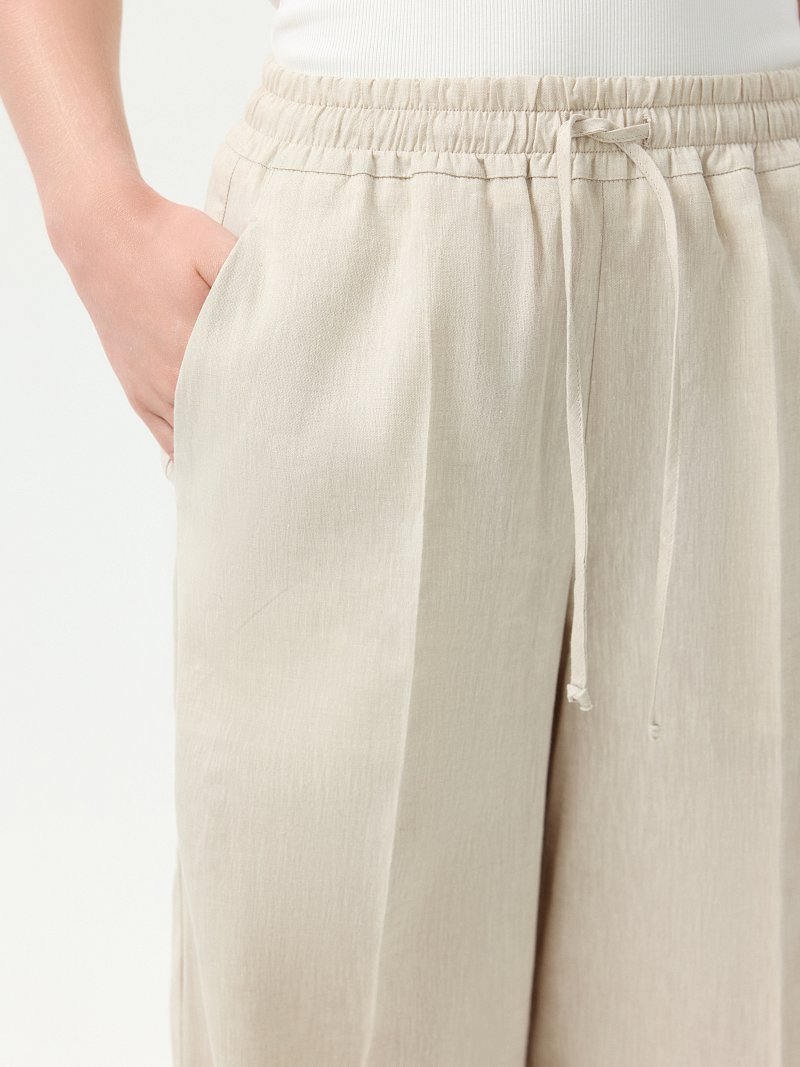 Брюки из хлопка и льна