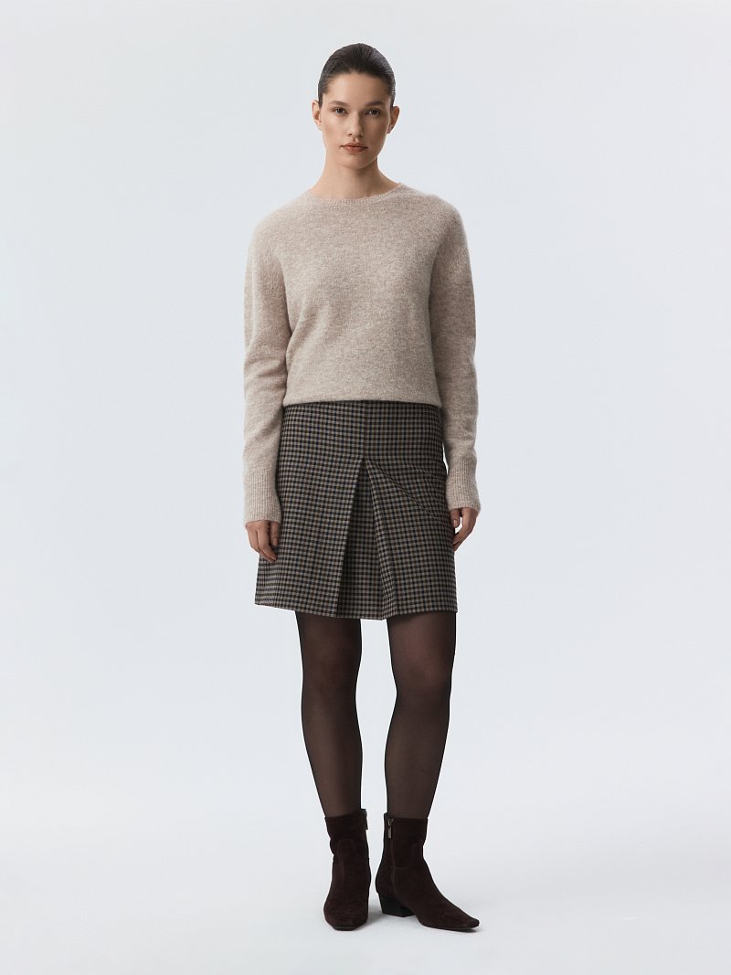 Юбка-трапеция в клетку