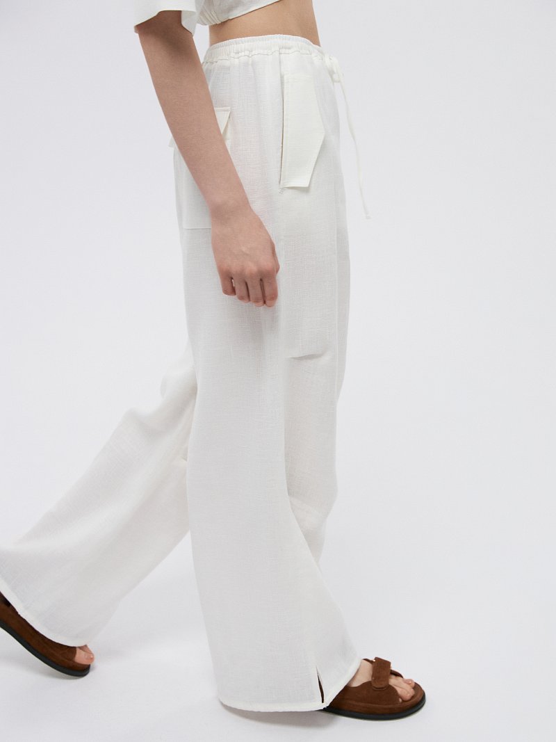 Свободные брюки изо льна
