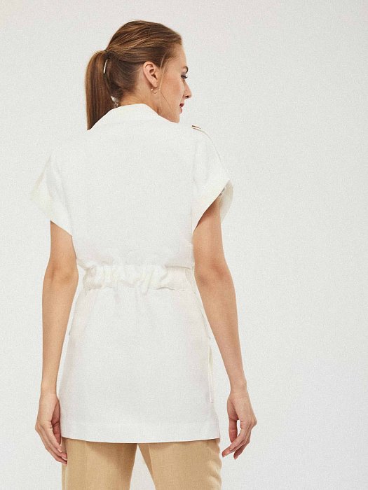 Льняной жакет в стиле сафари: фото №2