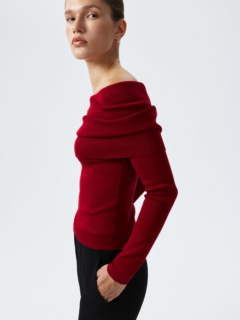 Лонгслив с открытыми плечами