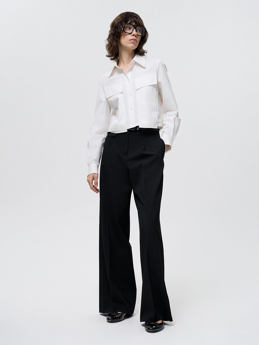 Широкие брюки с защипами: фото №1