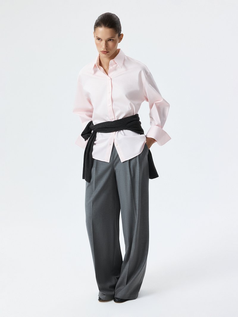 Рубашка с широкими манжетами