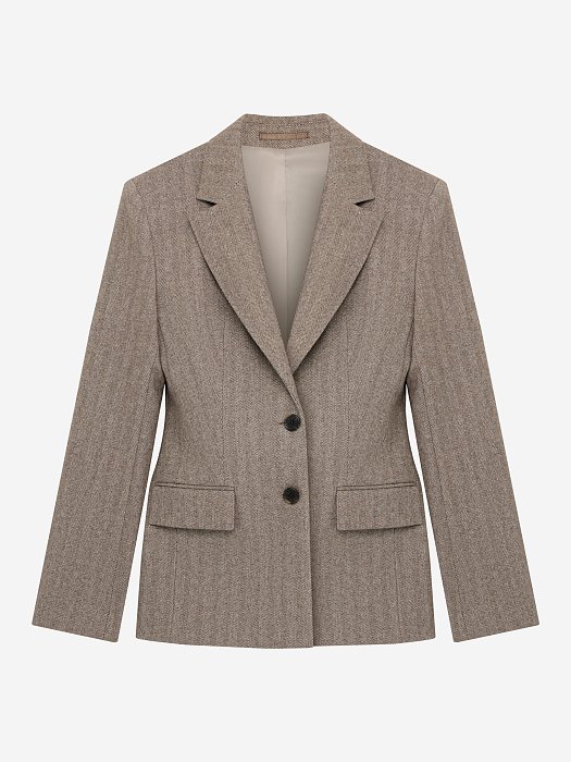 Жакет из твида «в елочку»: фото №5