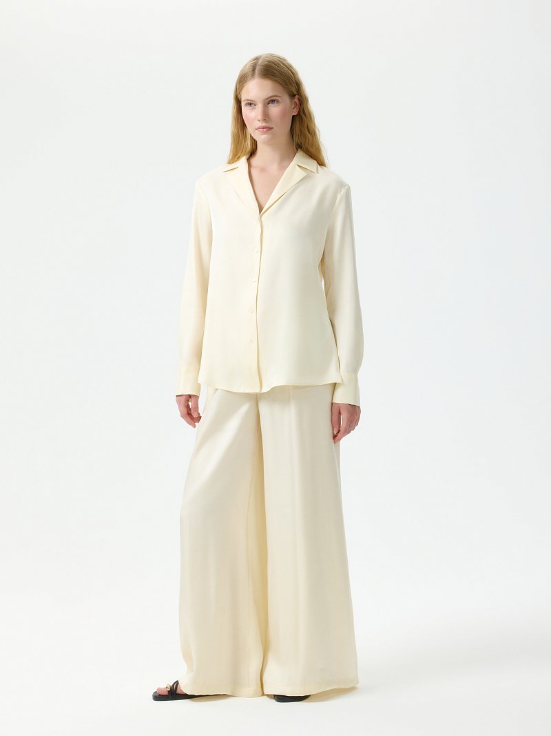 Атласная блуза оверсайз