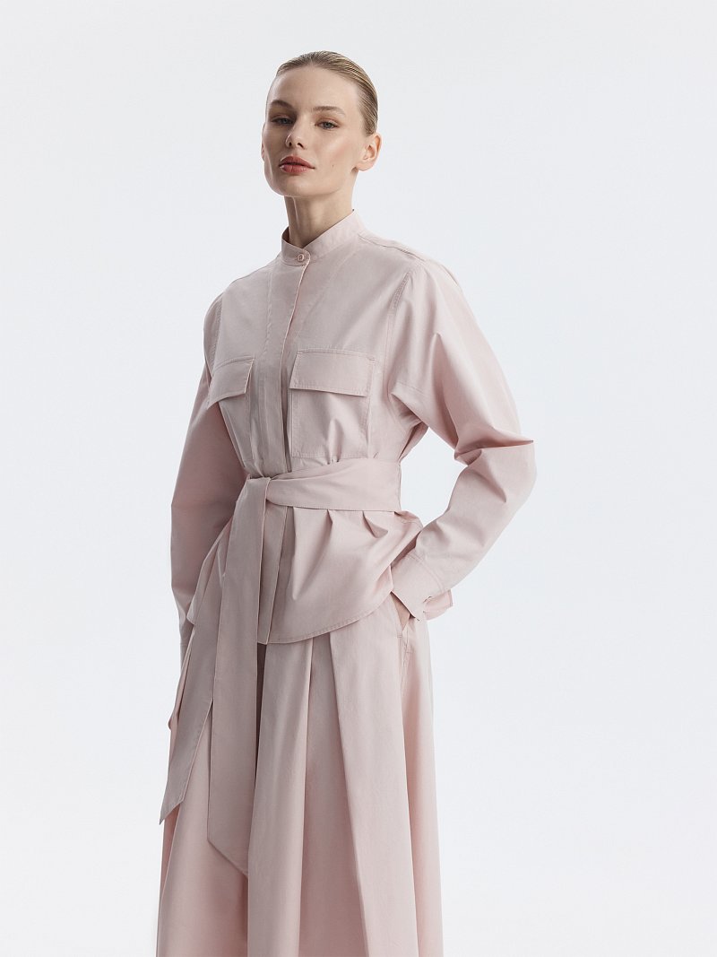 Блуза из 100% хлопка с поясом