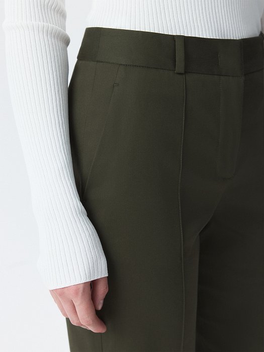 Зауженные брюки из хлопка: фото №4