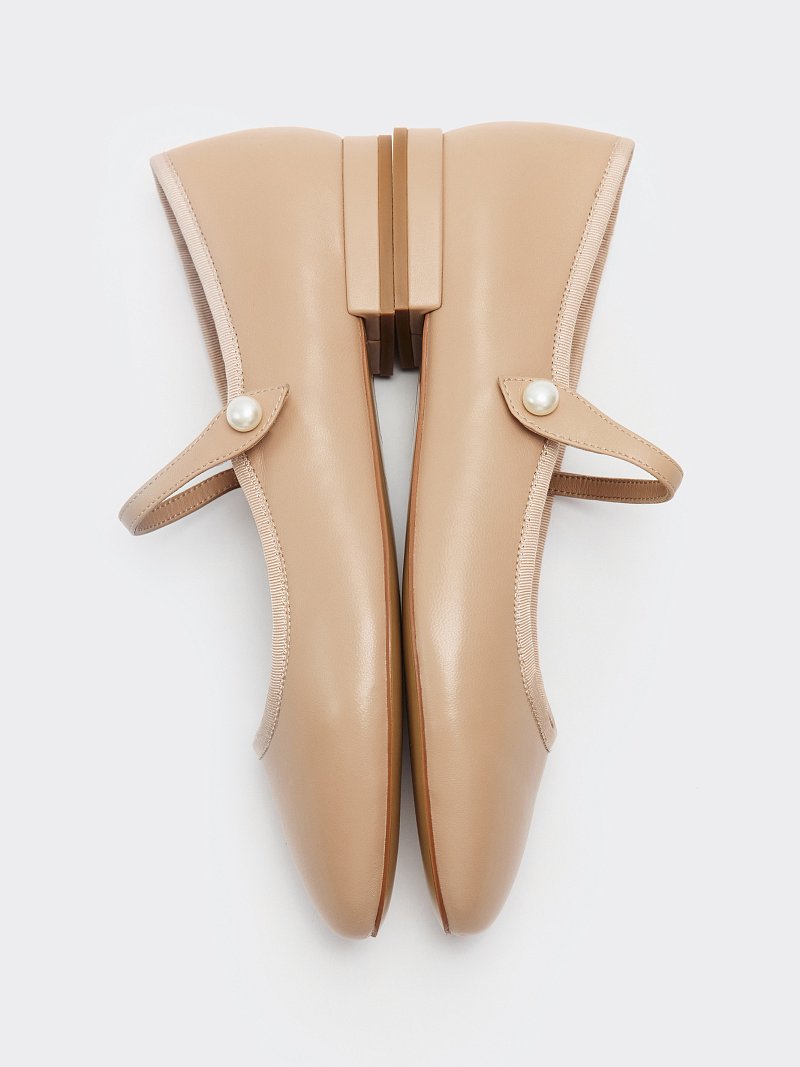 Балетки из натуральной кожи