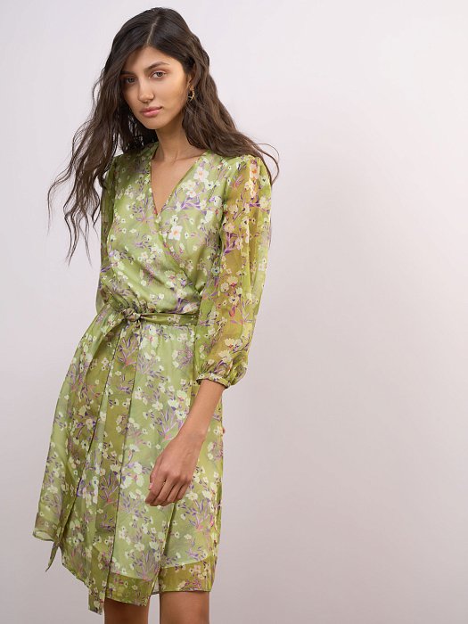 Шифоновое платье на запахе: фото №3