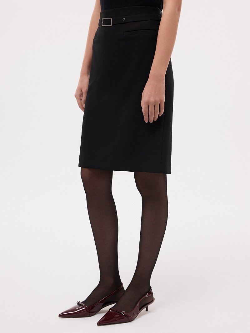 Юбка с декоративным поясом