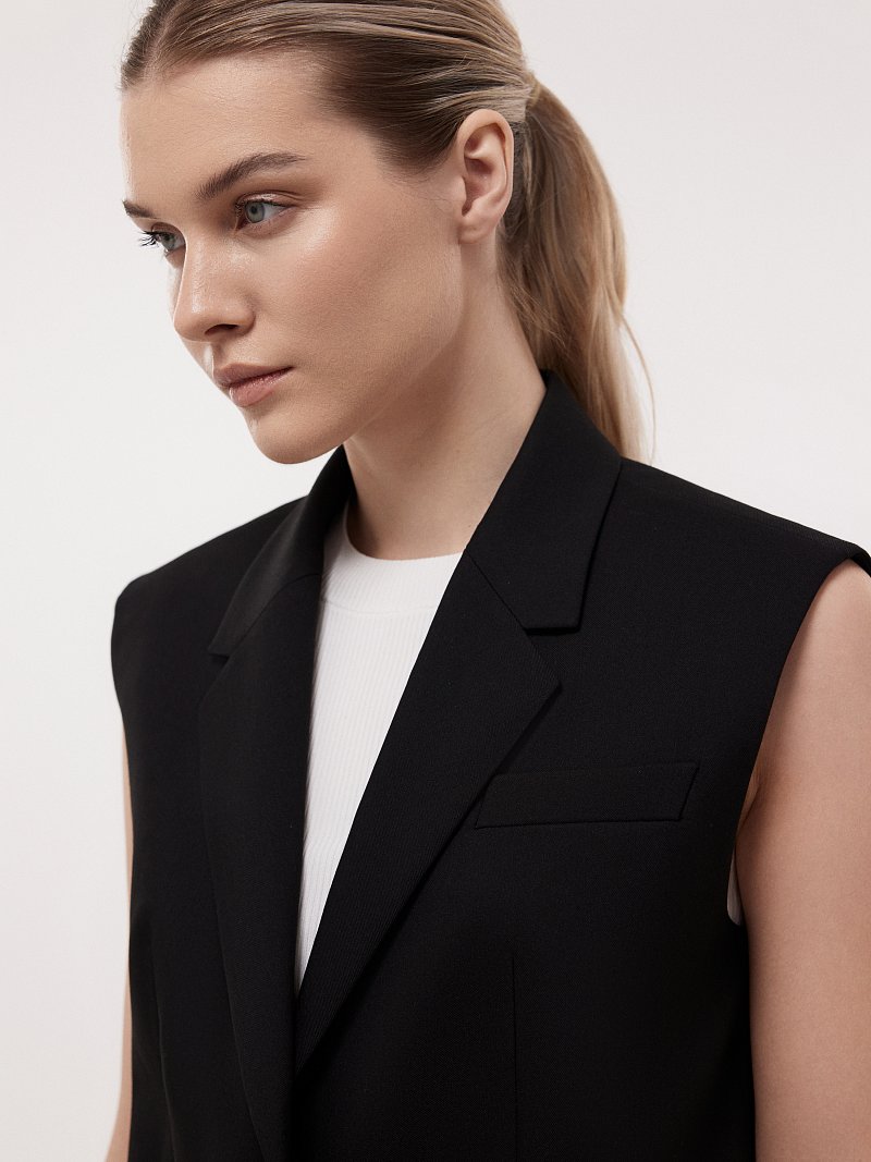 Прямой жилет оверсайз