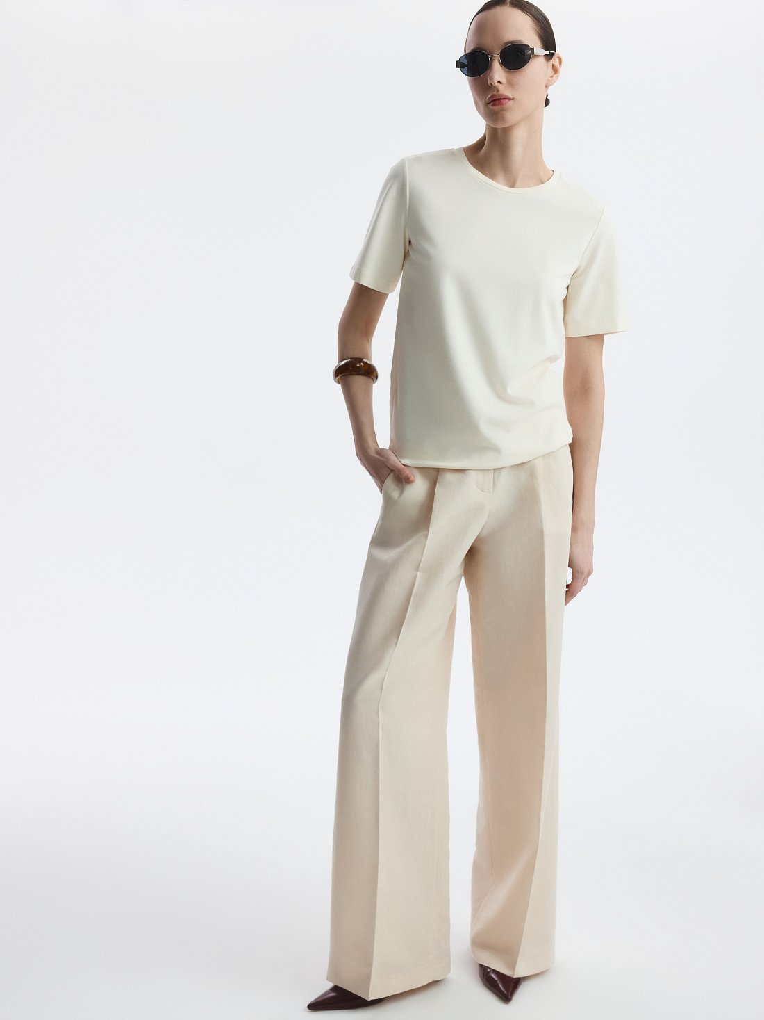 Брюки из хлопка и льна: фото №1