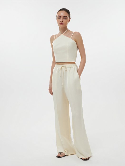 Укороченный топ со льном: фото №3