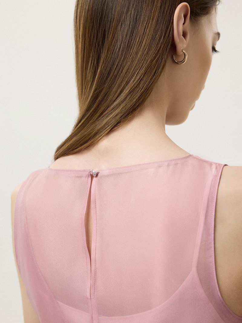 Асимметричное платье из органзы