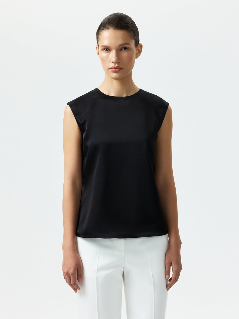 Топ из атласной ткани