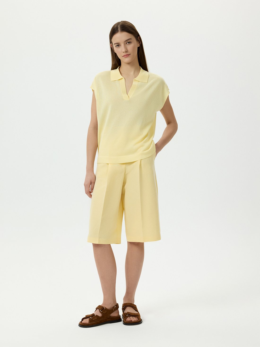 Вязаное поло из вискозы: фото №1