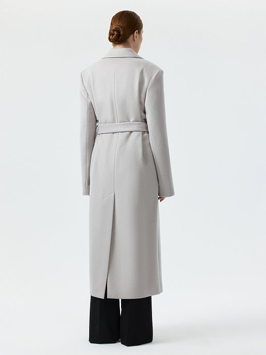 Прямое пальто из шерсти и кашемира: фото №4