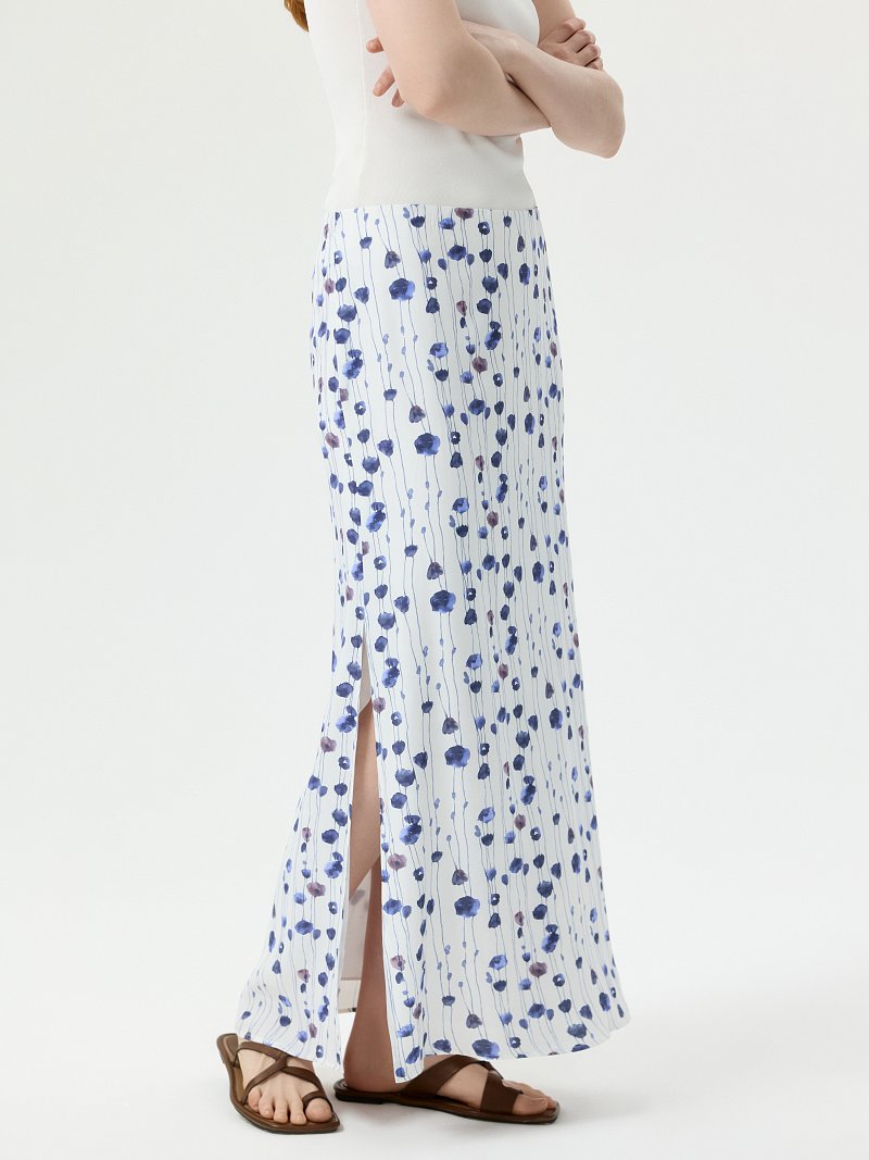 Юбка из вискозы с цветами