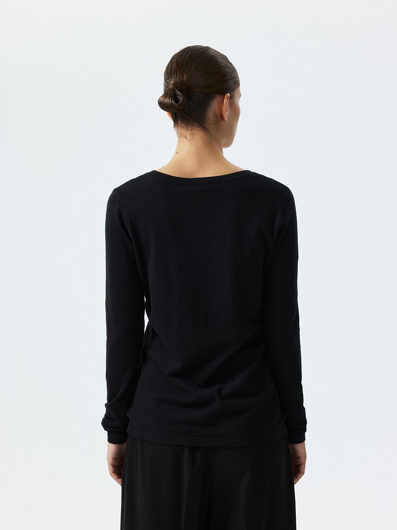 Лонгслив из вискозы и хлопка