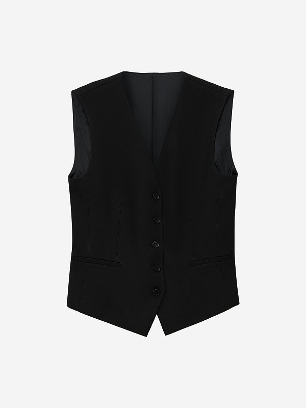 Однобортный жилет на пуговицах