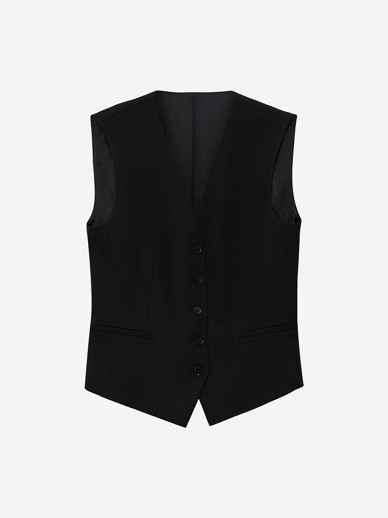 Однобортный жилет на пуговицах