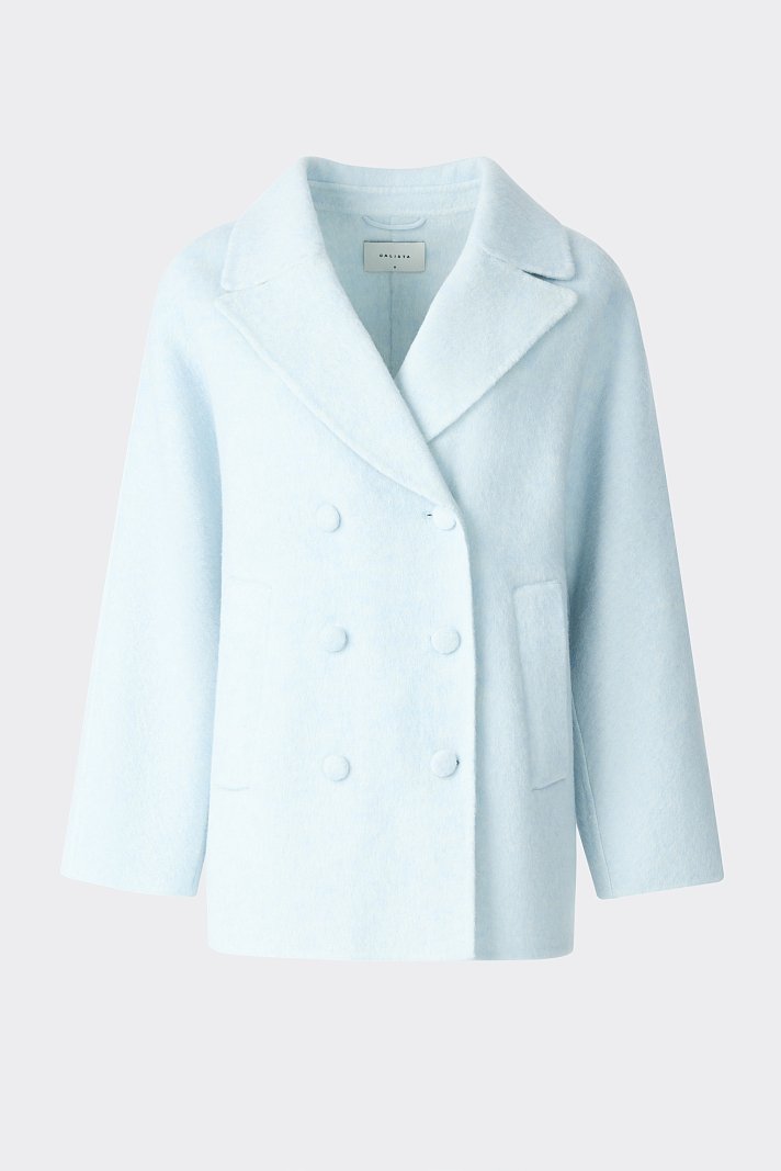 Двубортное укороченное пальто