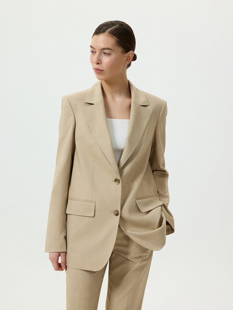 Прямой жакет с хлопком