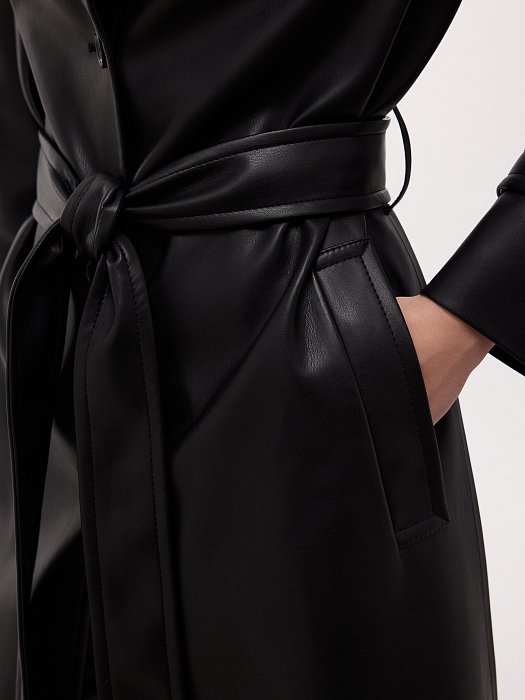 Тренч из экокожи: фото №4