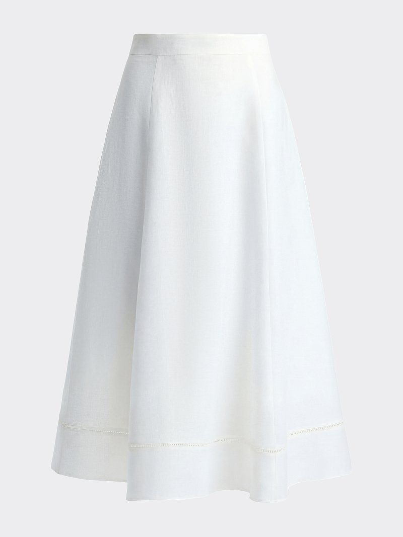 Расклешенная юбка изо льна