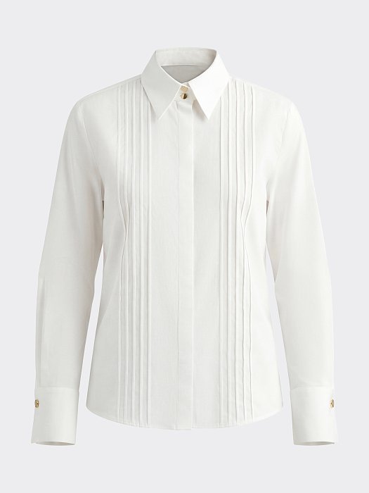 Хлопковая блуза с рельефами: фото №7